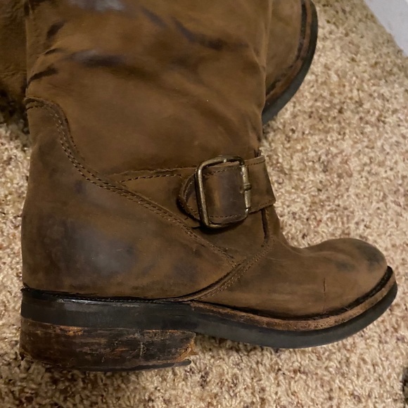 Jeffrey Campbell Over-the-Knee Brown Leather Boot - Picture 6 of 16